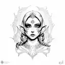 Elf empress tattoo design idea
