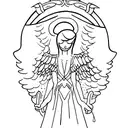 falling angel tattoo design idea
