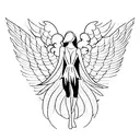 falling angel tattoo design idea