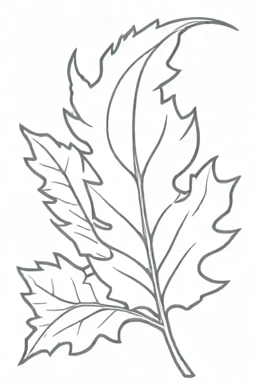 oak leaf tattoo design idea