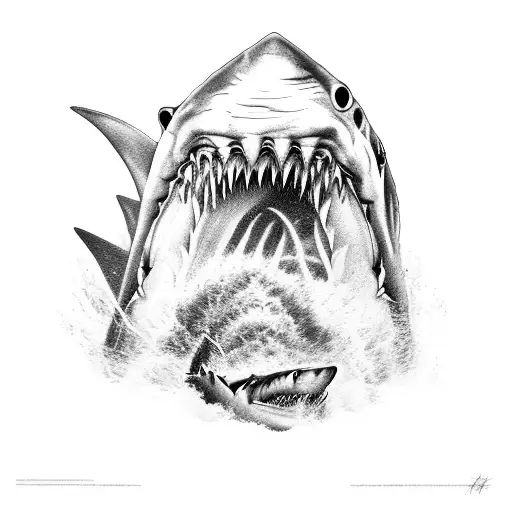 jaws movie  tattoo design idea