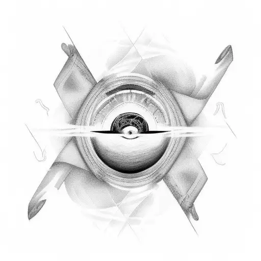 Design a tattoo. It's a long tattoo in horizontal direction. In the middle is the heart rate graph. Black hole is on the tattoo design idea