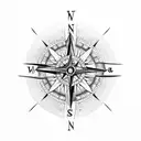 compass and a Bible verse about finding your way home tattoo design idea