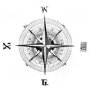compass and a Bible verse about finding your way home tattoo design idea
