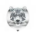 Stare down bear vs tiger tattoo design idea