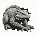 komodo dragon tattoo design idea
