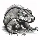 komodo dragon tattoo design idea