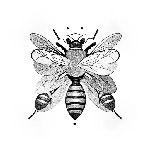 Honey Bee tattoo design idea