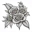 stephanie with roses tattoo design idea