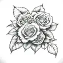 stephanie with roses tattoo design idea