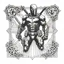 Deathstroke dc comics Gotham city  tattoo design idea
