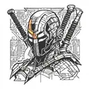 Deathstroke dc comics Gotham city  tattoo design idea