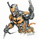 Deathstroke dc comics Gotham city  full sleeve  tattoo design idea