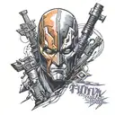 Deathstroke dc comics Gotham city  tattoo design idea