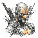 Deathstroke dc comics Gotham city  tattoo design idea