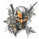 Deathstroke dc comics Gotham city  tattoo design idea