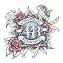 scroll Philippians 4:13 tattoo design idea