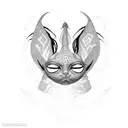 sphinx cat fighting snake tattoo design idea