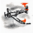 WWII war plane tattoo design idea