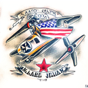 WWII war plane tattoo design idea