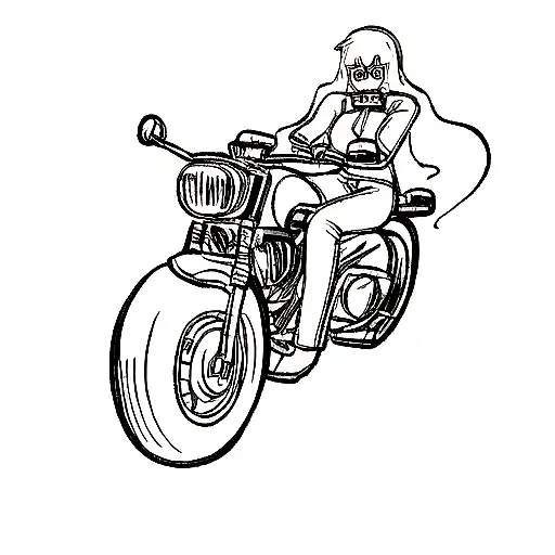 GHOST RIDER MOTORCYCLE GIRLFRIEND tattoo design idea