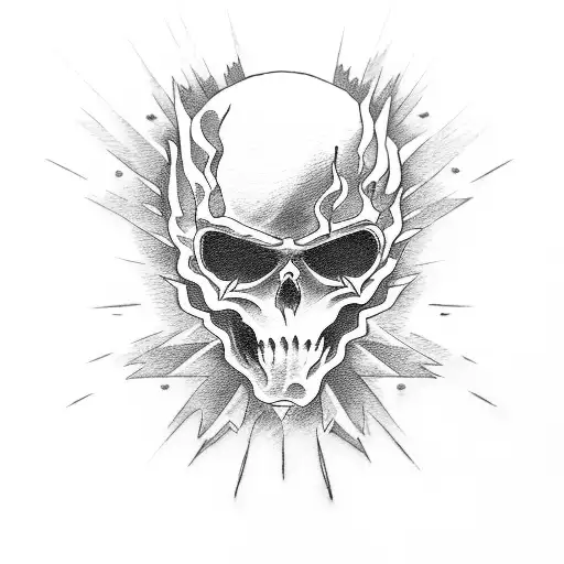 GHOST RIDER COUPLE MOTORCYCLE tattoo design idea