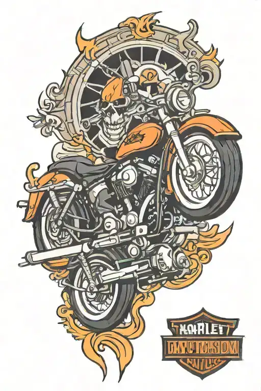Harley Davidson tattoo design idea