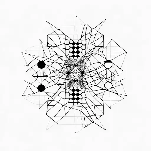 simple [very long and narrow] tactical geometric dots, only vertical lines [no horizontal lines] tattoo design idea