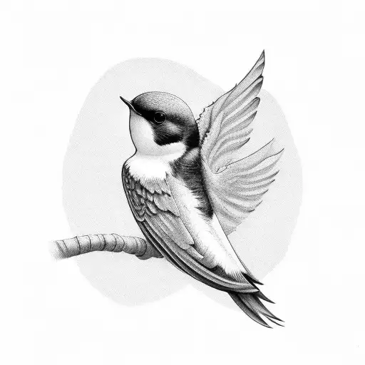 Swallow Bird tattoo design idea