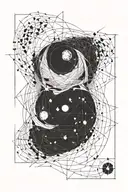 physics golden ratio black hole pulsar tattoo design idea