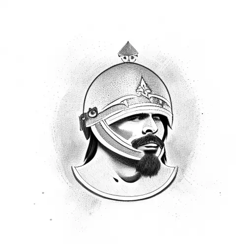 Puerto Rican flag with a conquistador helmet, slave shackles and an irish cane tattoo design idea