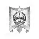 puerto rican flag with a conquistador helmet, slave shackles and an irish cane tattoo design idea