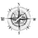 compass with a cross, Angel, rose tattoo design idea