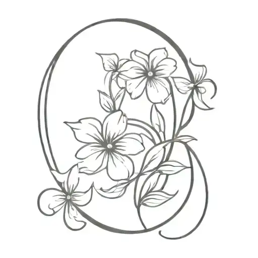 clover leaf and horse shoe outline tattoo design idea