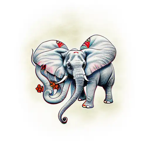 Elephant tattoo design idea