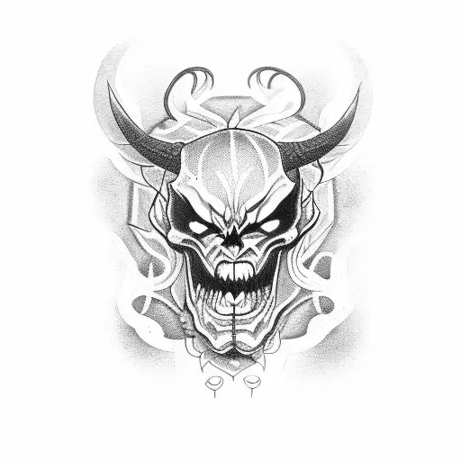 demon tattoo design idea