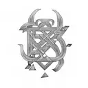alphabet runic tattoo design idea