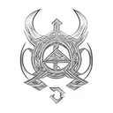 alphabet runic tattoo design idea