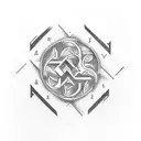 alphabet runic tattoo design idea