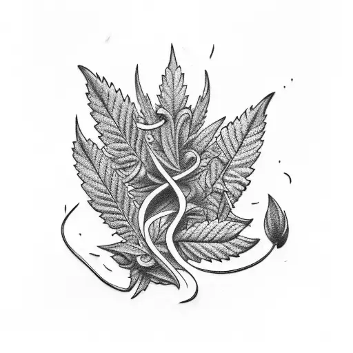 weed smokers tattoo design idea