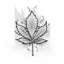 cannabis frindly tattoo design idea