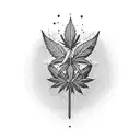 weed smokers tattoo design idea