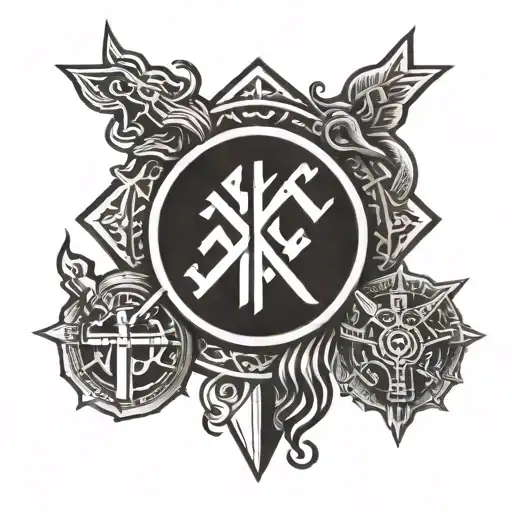 Viking runes Odin tattoo design idea