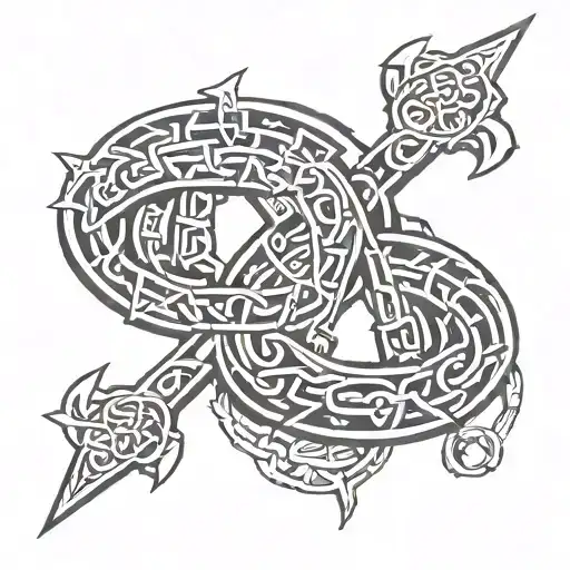 Viking runes Odin tattoo design idea