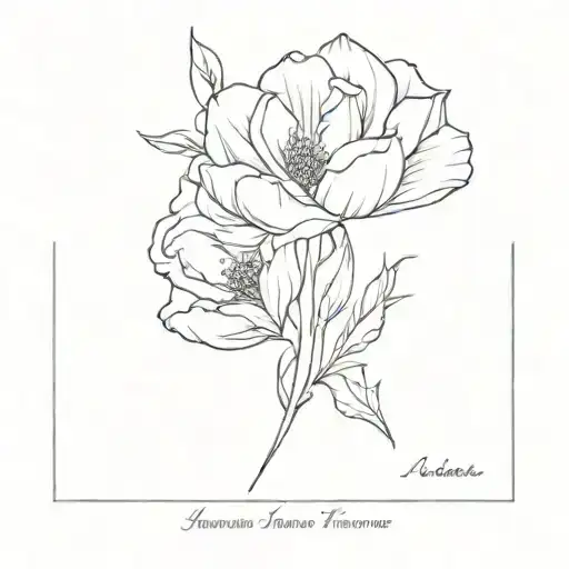 April September december birth flowers tattoo design idea
