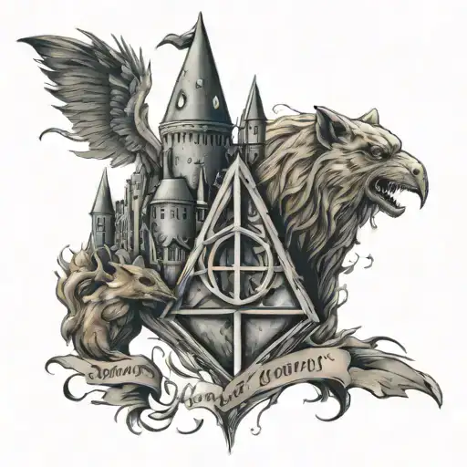 hogwarts horcux tattoo design idea