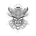 aztec god tattoo design idea