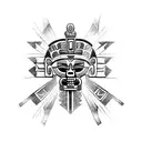 aztec god tattoo design idea