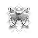 Twin spotted sphinx moth tattoo design idea