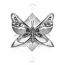 Twin spotted sphinx moth tattoo design idea